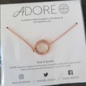 ADORE JEWELRY ORGANIC CIRCLE BRACELET RG BLOOMINGDALE'S / NORDSTROM SWAROVSKI